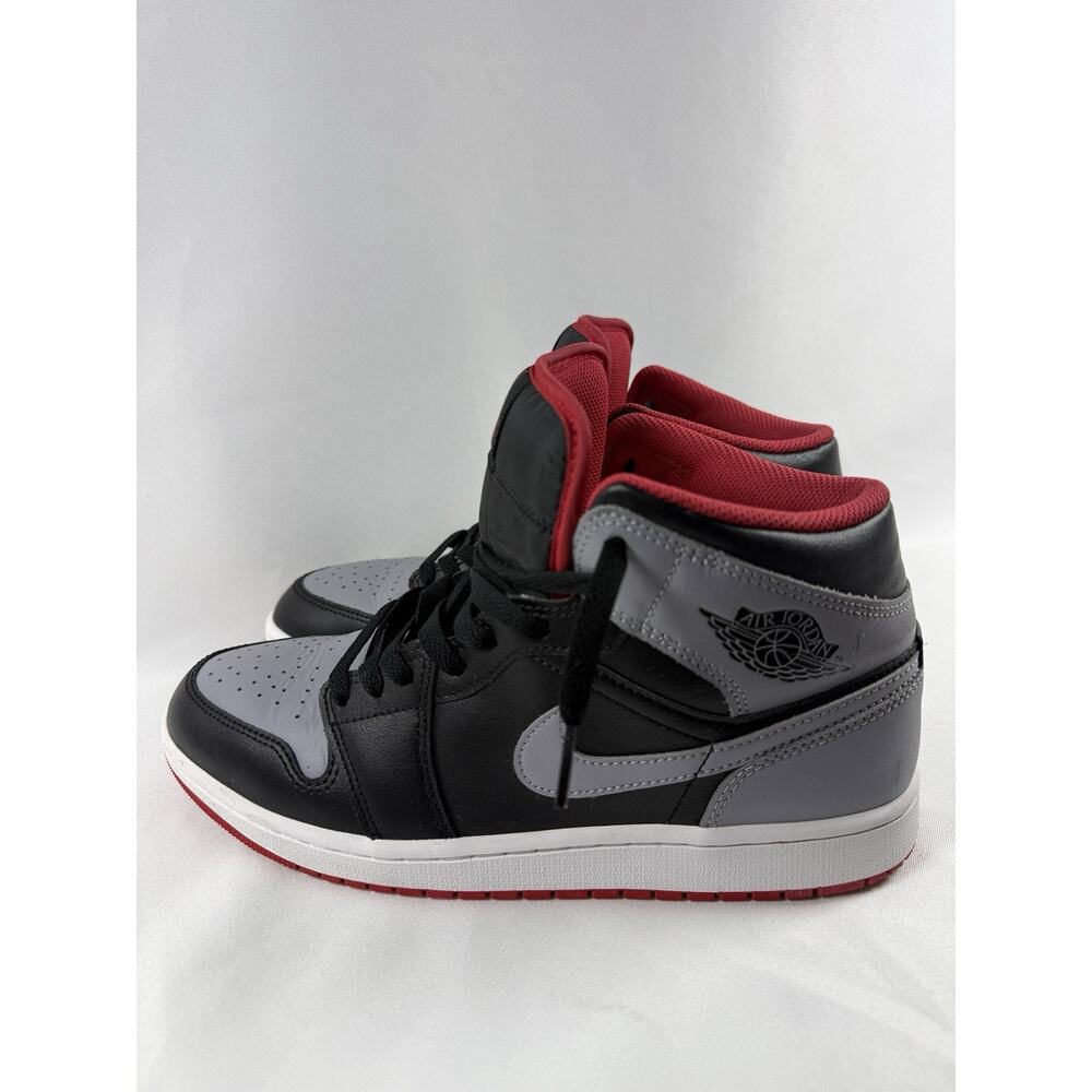 Nike Air Jordan 1 Mid Black Gray Red Men’s Size 10 DQ8426-006
